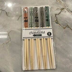 5 set Bamboo cat Japanese Chopsticks New